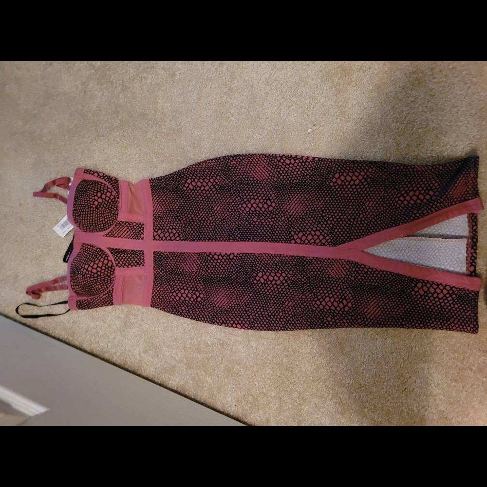 Pink laced dress new